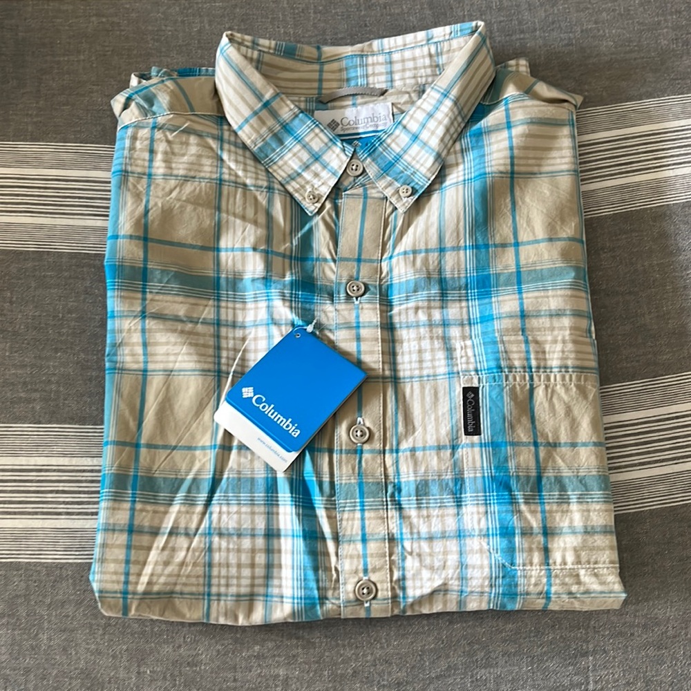 Columbia long sleeve button shirt- XL